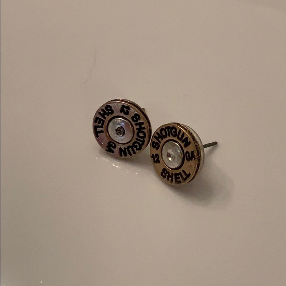 Shotgun shell stud earrings